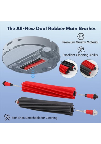 24PCS Roborock Için Aksesuar Kiti S8 Max/maxv Ultra Robot Vakum Ana Yan Fırçalar Filtreler Fops Toz Çanta Kenar Mop (Yurt Dışından) modelleri