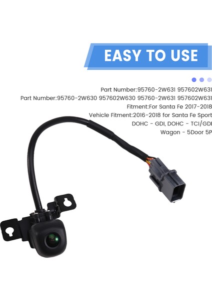 95760-2W630 Arka Görünüm Kamera Geri Dönen Görüntü Hyundai Santa Fe Için Pdc Kamera 2017-2018 957602W631 (Yurt Dışından) indirimleri