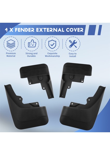 Great Wall Cannon Için Gwm Poer Ute 22020 021 2022 Araba Çamur Flaps Sıçraması Guard Mudguard Çamurlu Çamurluk Harici Kapak (Yurt Dışından) fırsatları