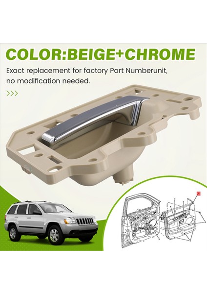 4pcs Araba Iç Kapı Kolu Jeep Grand Cherokee Için Iç Sap (Yurt Dışından) fiyatları