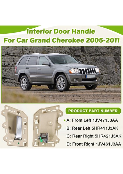 Jeep Grand Cherokee 2005-2011 Için Iç Kapı Kolu Içindeki Araba Sol 1JV471J3AA (Yurt Dışından) indirimleri
