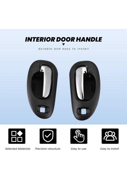 Kapı Kolu Black &amp; Chrome Iç Önde Lh &amp; Rh Çifti Chrysler Için 5102847AA 5102849AA (Yurt Dışından) fırsatları