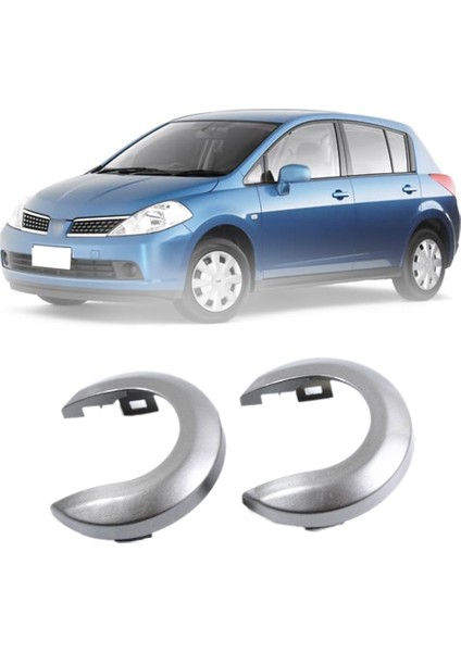 2pcs Araba Iç Kapı Kolu Kapak Kolu Nissan Tiida Için Rozet 2005-2010 1.6 Livina NV200 Geniss Gümüş Gri (Yurt Dışından) indirimleri