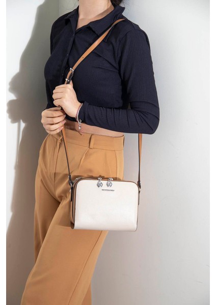 Kadın Çapraz Çanta Bej - A.taba NV888