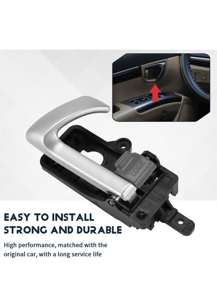 2007-2012 Için Ön Veya Arka Sol Iç Iç Kapı Kolu, Gri Düğmeli Hyundai Santa Fe 82610-2B010 (Yurt Dışından) indirimleri