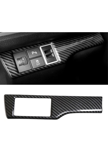Karbon Fiber Abs Tarzı Far Anahtarı Düğmesi Kapak Honda Civic Için Trim 10TH x 2016 2017 2018 2019 2020 2021 Lhd (Yurt Dışından) fiyatları