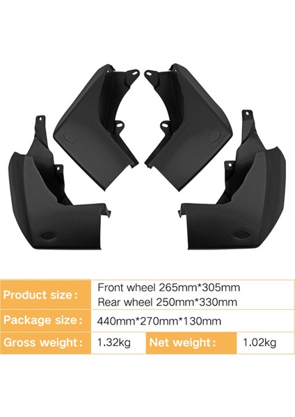 4pcs Land Rover Discovery Için Ön ve Arka 4 2009-2016 Çamurlu Çamur Çamur Flep Guards Splash Mudflaps (Yurt Dışından) indirimleri