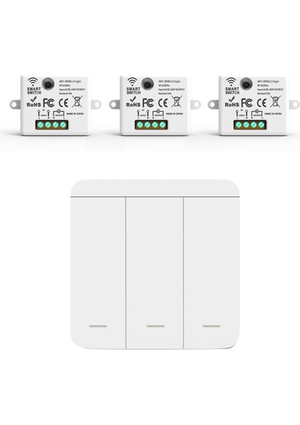 Rf 433MHZ Röle Alıcısı 1x 3 Çeteli Panel Anahtarı ile (Yurt Dışından)