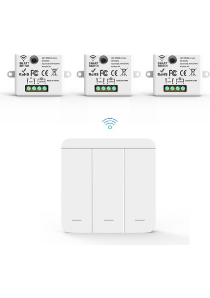 Rf 433MHZ Röle Alıcısı 1x 3 Çeteli Panel Anahtarı ile (Yurt Dışından) indirimleri