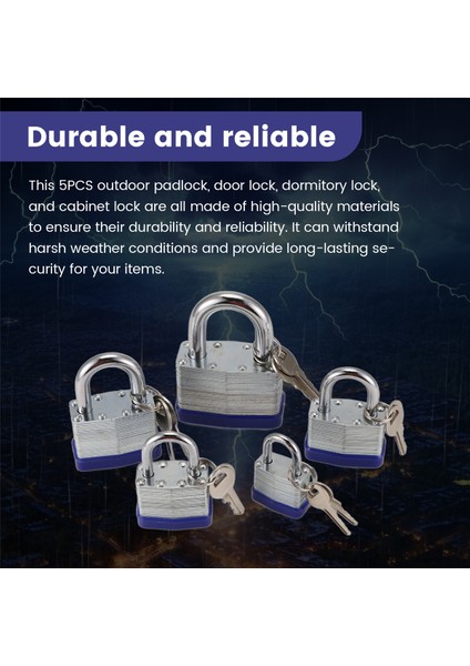 5 Adet Açık Hava Asma Kilidi Kapı Kilidi Yurt Kilidi Dolap Kilidi (Yurt Dışından) indirimleri