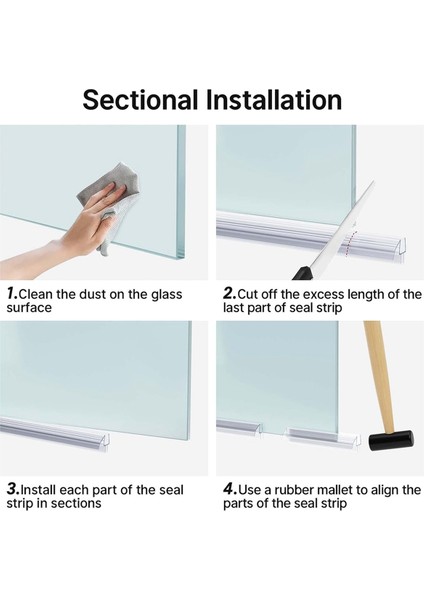 38 Inç Cam Için Çerçevesiz Cam Duş Kapısı Contası (Yurt Dışından) fırsatları