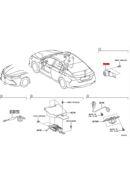 Toyota Camry Hybrıd MXVA71 AXVA70 Axvh7 Surround Park Yardım Kamerası (Yurt Dışından) fırsatları