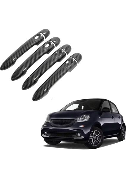 Araba Dış Kapı Tutucu Kapak Trim Mercedes Benz Smart 453 Forfour 16-2021 Araba Dış Kolu Karbon Fiber Desen (Yurt Dışından) fiyatları