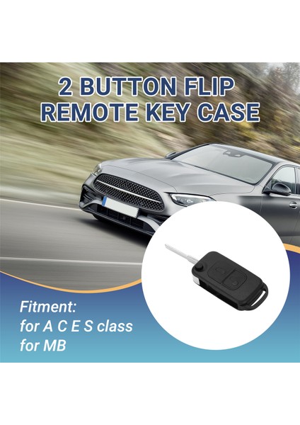 2 Düğme Flip Uzaktan Anahtar Kılıf HU64 Blade Fob Için Mercedes Benz A C E S W168 W202 Araç (Yurt Dışından) fırsatları