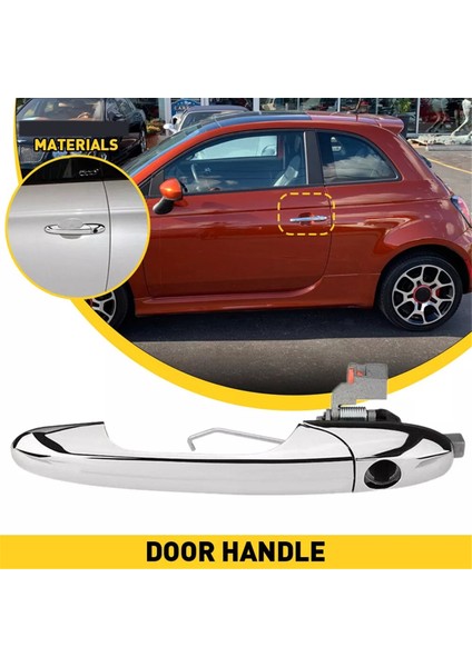 Fiat Için Chrome Sürücüsü Sol Ön Kapı Dış Tutar 500 735485875, 735451697,68069943AB Dış Kapı Tutucu (Yurt Dışından) modelleri