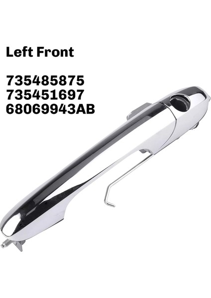 Fiat Için Chrome Sürücüsü Sol Ön Kapı Dış Tutar 500 735485875, 735451697,68069943AB Dış Kapı Tutucu (Yurt Dışından) indirimleri
