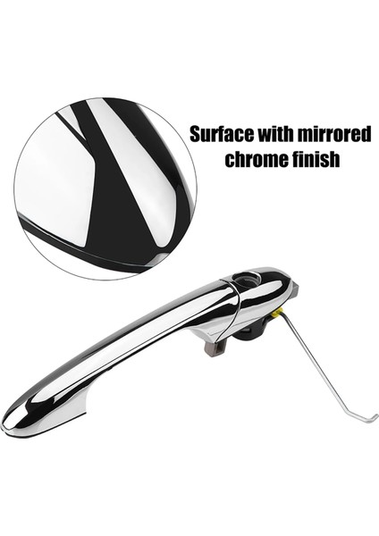 1paır Side Chrome Kapı Tutucu 68069942AC 68069943AC Fiat Için 500 2007-2020 Alfa Romeo 147 2000-2010 (Yurt Dışından) modelleri