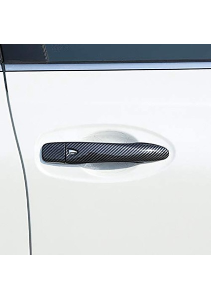 4pcs Için Nissan Navara NP300 2015-2020 Karbon Fiber Araba Kapı Tutucu Kapak Döşeme Etiket Dekorasyon Aksesuarları (Yurt Dışından) modelleri