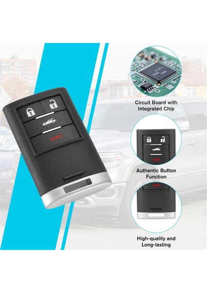 Araba Anahtarı Fob Anahtarsız Giriş Uzaktan 315MHZ M3N5WY77777A Chevrolet Corvette Için 2008-2013 4 Düğmeler (Yurt Dışından) fırsatları