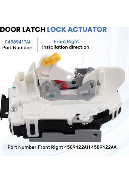 Jeep Compass Dodge Chrysler Için Araba Kapı Kilidi Aktüatör Mandası 2008-2020 Kapı Yürütme Kilidi Ön 4589422AH (Yurt Dışından) fırsatları