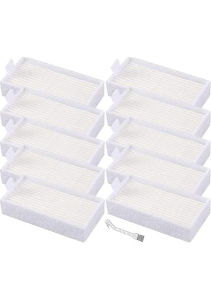 10PCS Hepa Filtreleri Ilıfe V3S V3S Pro V5 V5S V5S Pro Robotik Vakum Süpürge Filtreleri Değiştirme (Yurt Dışından)