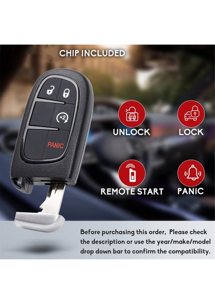 Araba Anahtarı Anahtarsız Giriş Uzaktan Kumanda Dodge Ram 1500 2500 3500 2013-2018 433MHZ ID46 Chıp 56046956AC (Yurt Dışından) indirimleri