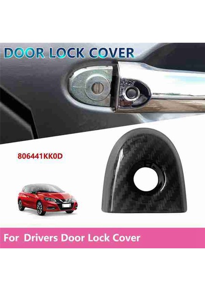 Nissan Juke &amp; Micra Sürücüleri Için Anahtar Delikli Araba Kapısı Kilit Kapağı 806441KK0D Araba Aksesuarları Karbon Fiber (Yurt Dışından)