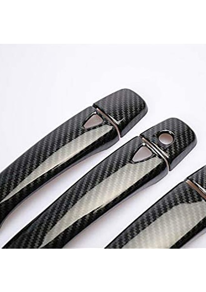 4pcs Için Nissan Navara NP300 2015-2020 Karbon Fiber Araba Kapı Tutucu Kapak Döşeme Etiket Dekorasyon Aksesuarları (Yurt Dışından) fırsatları