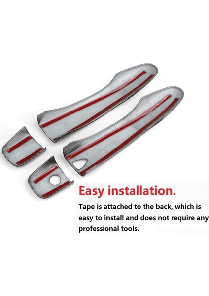 4pcs Için Nissan Navara NP300 2015-2020 Karbon Fiber Araba Kapı Tutucu Kapak Döşeme Etiket Dekorasyon Aksesuarları (Yurt Dışından) indirimleri