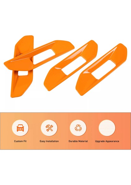 Ford Ranger Için 2023 2024 Araba Kapısı Koltuk Kapağı Çerçeve Trim Iç Aksesuarlar Turuncu (Yurt Dışından) fiyatları