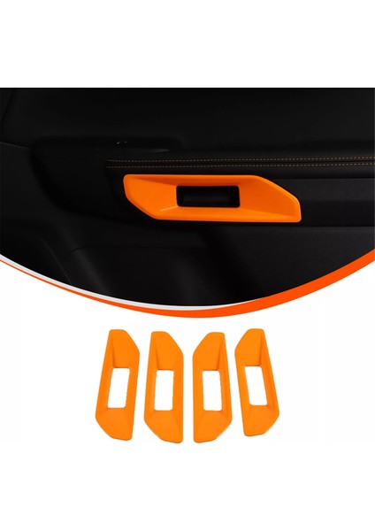 Ford Ranger Için 2023 2024 Araba Kapısı Koltuk Kapağı Çerçeve Trim Iç Aksesuarlar Turuncu (Yurt Dışından) modelleri