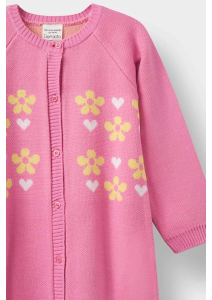 Kız Bebek Yenidoğan Çiçekli Uzun Kollu Triko Tulum F3224A525WN fiyatları