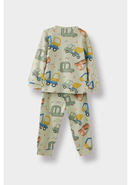 Erkek Bebek Pijama Takımı Araç Baskılı Uzun Kollu Üst Uzun Alt F0546A525AU fırsatları