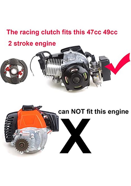 Yüksek 44-6 Performans Debriyajı Mini Motosiklet Motoru Iki Inme Cep Kir Çukur Bisikleti Atv Quad Buggy 49CC Parçalar (Yurt Dışından) fiyatları