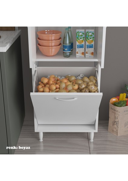 Sepetli ve Iki Kapaklı Banyo Dolabı