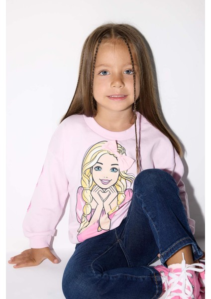 Kız Bebek Barbie Bisiklet Yaka Sweatshirt F4979A525AU
