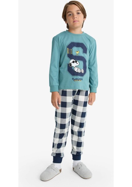 Erkek Çocuk Snoopy Pijama Takımı Uzun Kollu Üst Uzun Alt F3352A825WN