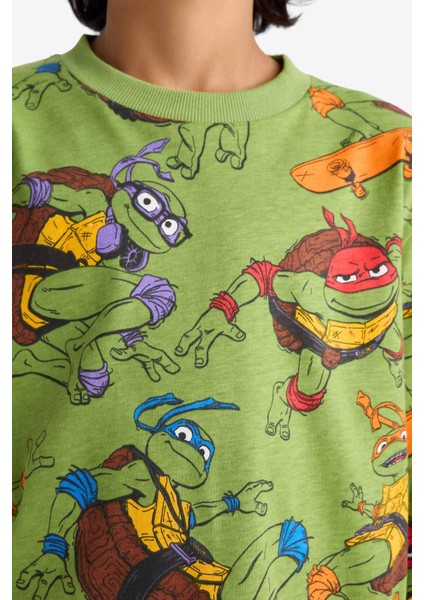 Erkek Çocuk Teenage Mutant Ninja Turtles:Mutant Mayhem Pijama Takımı Uzun Kollu Üst uzun Alt F3407A825AU indirimleri