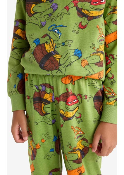 Erkek Çocuk Teenage Mutant Ninja Turtles:Mutant Mayhem Pijama Takımı Uzun Kollu Üst uzun Alt F3407A825AU