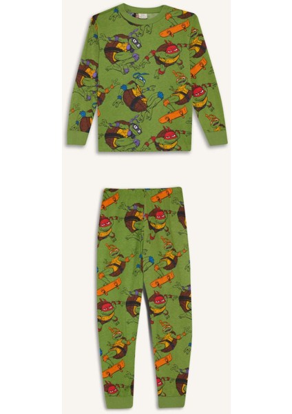 Erkek Çocuk Teenage Mutant Ninja Turtles:Mutant Mayhem Pijama Takımı Uzun Kollu Üst uzun Alt F3407A825AU