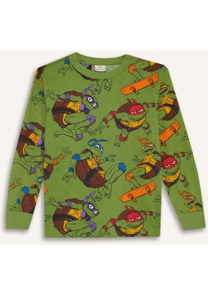 Erkek Çocuk Teenage Mutant Ninja Turtles:Mutant Mayhem Pijama Takımı Uzun Kollu Üst uzun Alt F3407A825AU