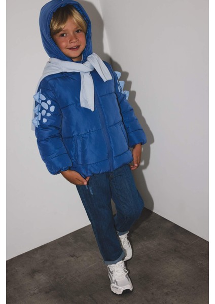 Erkek Bebek Kapüşonlu Fermuarlı Mont E8214A525AU