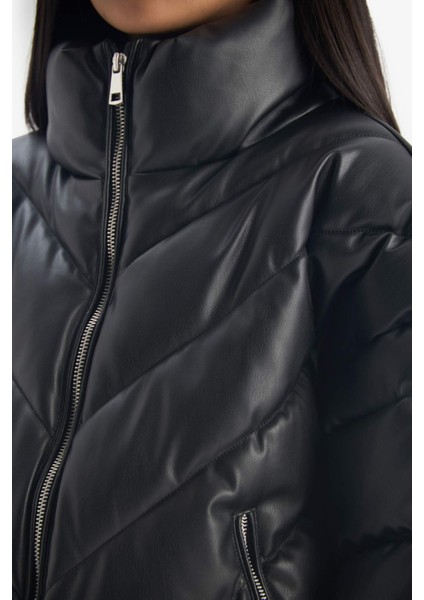 Kız Çocuk Dik Yaka Fermuarlı Şişme Mont F0054A825AU indirimleri