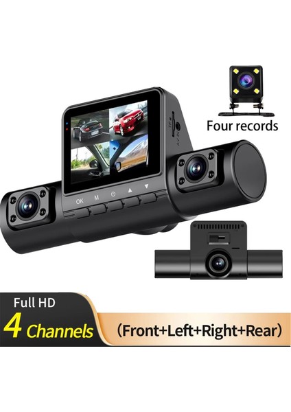 2.0 Inçlik Araba Dört-Rekoru Hd Gece Görüşü Takograf Arabası Ön ve Arka Sol ve Sağ Aynı Anda Kayıt (Yurt Dışından) indirimleri
