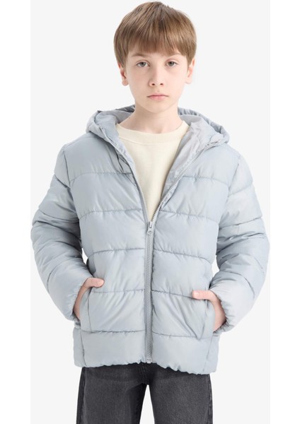 Erkek Çocuk Su Geçirmez Kapüşonlu Fermuarlı Şişme Mont A1875A825AU modelleri