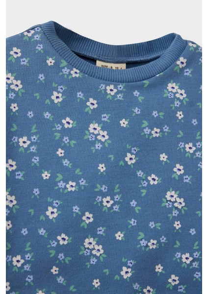 Kız Bebek 2'li Takım Çiçek Desenli Sweatshirt Tayt F0532A525WN modelleri