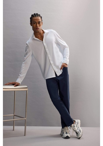 Fit Slim Fit Dar Kesim Standart Paça Dokuma Sporcu Pantolon E3333AX25AU