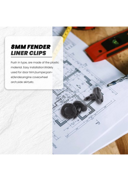 200PCS Push Tip Terleme Klipsleri Nissan Infiniti Trim Perçinli Gövde Bağlantıcılar Için 8mm Çamurluk Astar Klipsleri 01553-09321 (Yurt Dışından) modelleri