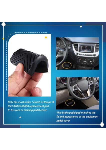 2pcs Siyah Kauçuk Fren Debriyaj Pedal Ped Hyundai Elantra Sonata Tucson 32825-36000 (Yurt Dışından) indirimleri