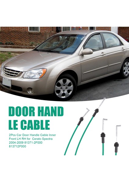 2pcs Araba Kapı Kolu Kablo Iç Ön Lh Rh Kia Cerato Spektrumları Için 2004-2009 81371-2F000 813712F000 (Yurt Dışından) fırsatları